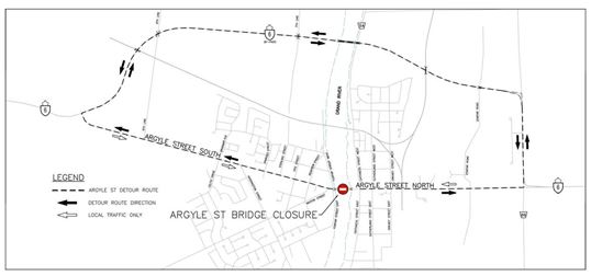 Argyle Street Bridge Detour Route